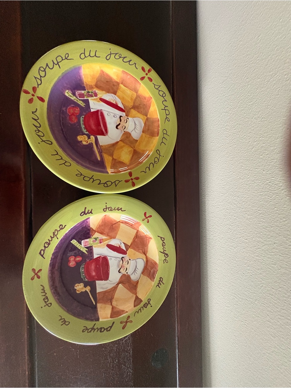 Certified International Set of 2 Chef inspired. Soupe du jour plates